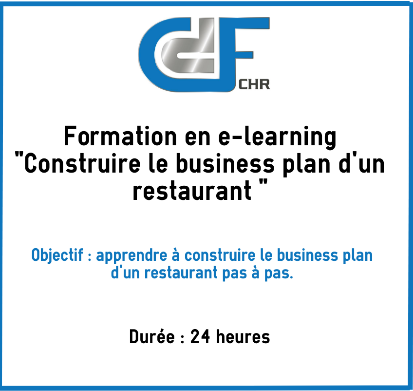 Formation construire un business plan de restaurant